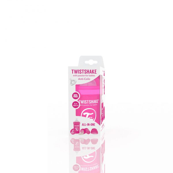 Бутылочка для кормления Twisthake 260 мл. розовая