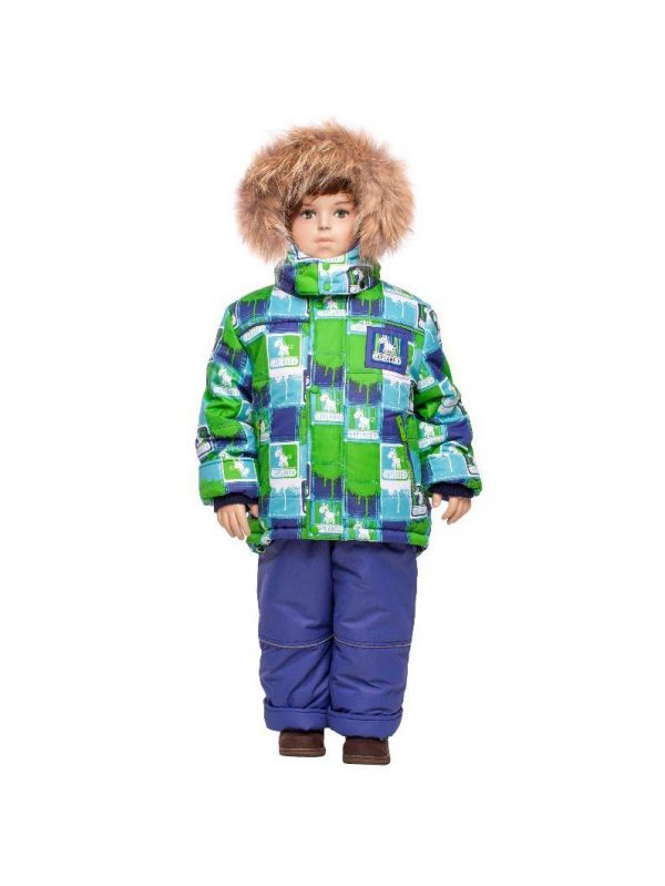 Зимний комплект для мальчика Lapland зеленый 80-98