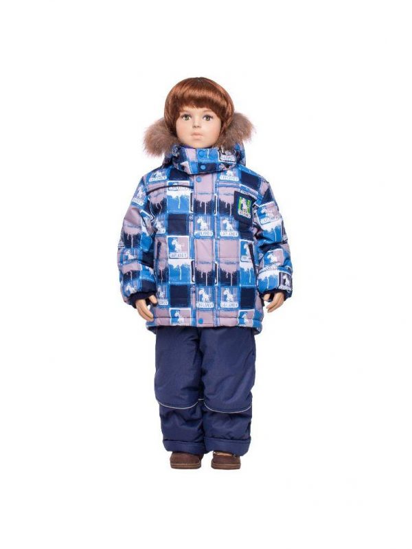 Зимний комплект для мальчика Lapland серый 80-98