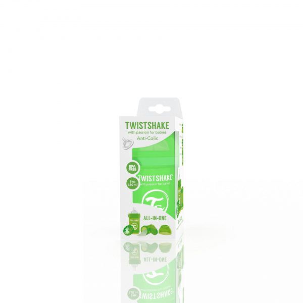 Бутылочка для кормления Twisthake 180 мл. зелёная