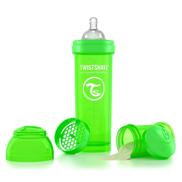 Бутылочка для кормления Twisthake 330 мл. зелёная