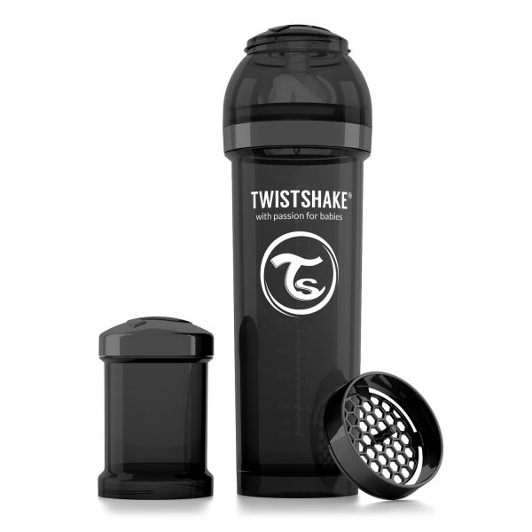 Бутылочка для кормления Twisthake 330 мл. чёрная