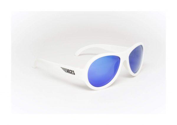 Солнцезащитные очки Babiators Шаловливый белый синие линзы 6-12 лет