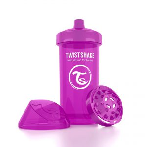 Поильник Twistshake 360 мл. Лучший друг (фиолетовый). Возраст 12+m