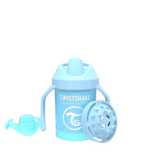 Поильник Twistshake Mini Cup. 230 мл. Пастельный синий Возраст 4+m.