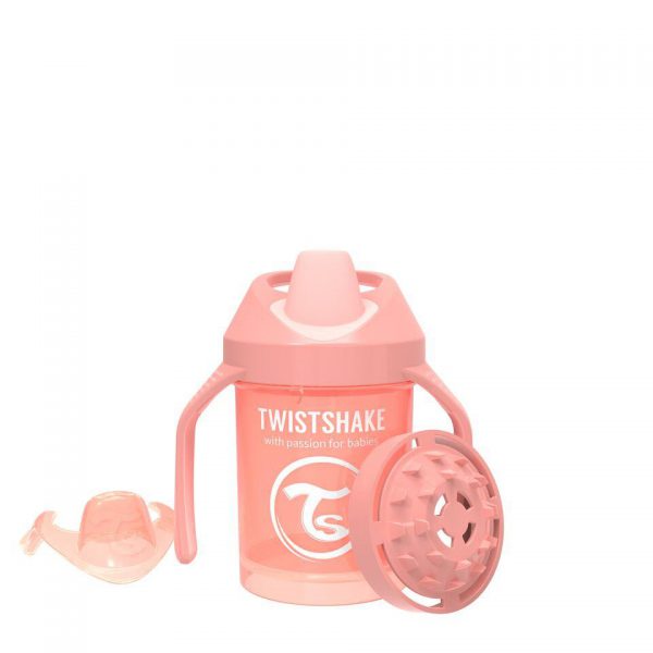 Поильник Twistshake Mini Cup. 230 мл. Пастельный персиковый Возраст 4+m.