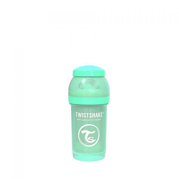 Антиколиковая бутылочка Twistshake для кормления 180 мл. Пастельный зелёный
