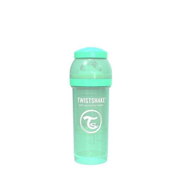 Антиколиковая бутылочка Twistshake для кормления 260 мл. Пастельный зелёный