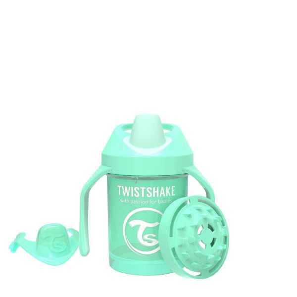 Поильник Twistshake Mini Cup. 230 мл. Пастельный зелёный Возраст 4+m.