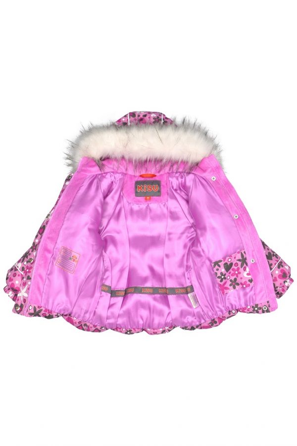 Зимний костюм для девочки KISU 86 розовый
