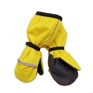 Непромокаемые рукавицы 3-5 лет флис желтые