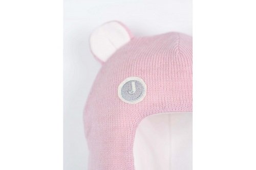 Шапка-шлем для девочки розовый