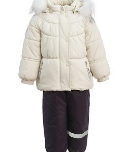 Зимний костюм для девочки KISU 92 молочный
