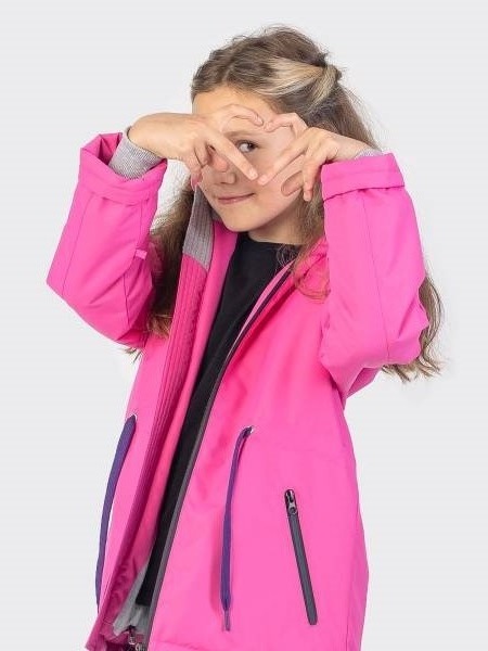 Демисезонный костюм ЛИН 122-134 UKI Kids ярко-розовый